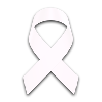 white multiple sclerosis support ribbon, white support ribbon, paracord bracelets that support multiple sclerosis with a white support ribbon