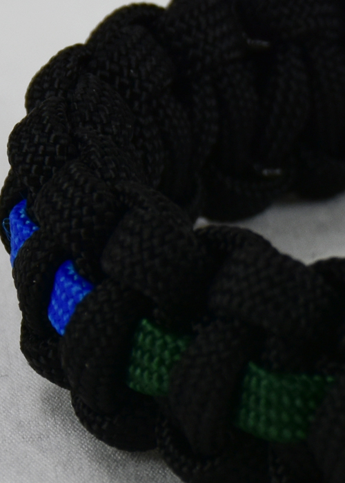 specialty paracord bracelet black lgbtq support with rainbow line